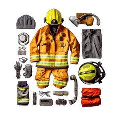Fototapeta premium Firefighter's clothing and equipment