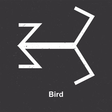 Bird Symbol - Berber Symbol, Amazigh Symbol, North African Amazigh Berber Symbols Meaning, Vector