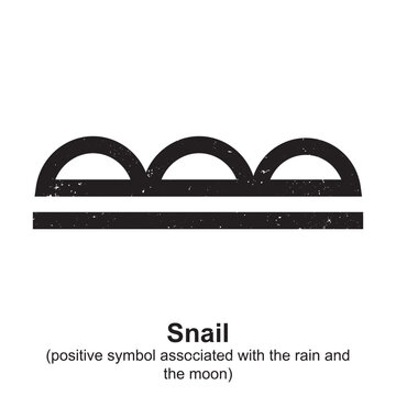 Snail (positive symbol associated with the rain and the moon) - Berber Symbol, Amazigh Symbol, North African Amazigh Berber Symbols Meaning, Vector