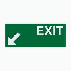Exit Sign. Escape, Emergency Access Icon, Way Out Symbol - Vector.  