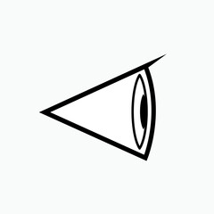 Eye Icon. See, Watch. Surveillance, Insight Symbol - Vector.     