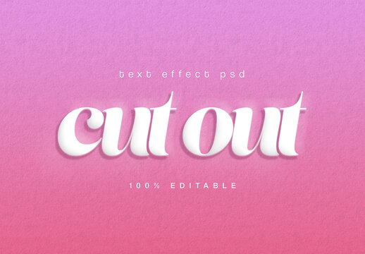 Cut Out Text Effect