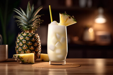 Promotional commercial photo  pina colada coctail