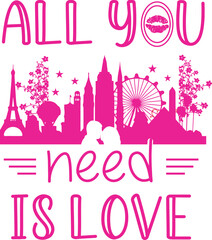 Valentine Trendy SVG T-shirt Design