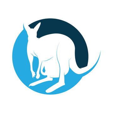 recommend clip art: kangaroo Logo Template vector illustration