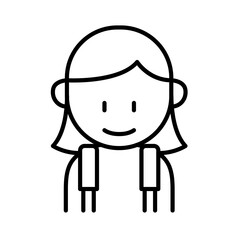 Woman traveller icon