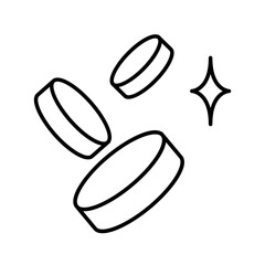 Coins falling icon