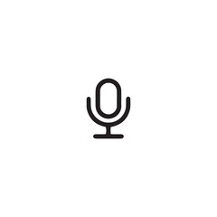 microphone technology icon to record email voice send message Web design, mobile app.