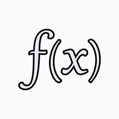 Formula Icon. Mathematics Patterns Symbol - Vector.    