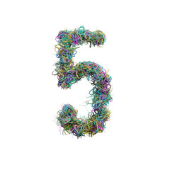 Chaos Swirls 3D Alphabet or PNG Letters