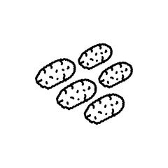 Semi-finished products black line icon.