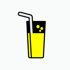 Fresh Drink Icon. Orange Juice Symbol - Vector. 