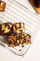 Chocolate Brownies with Almonds and Nuts