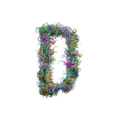 Chaos Swirls 3D Alphabet or PNG Letters