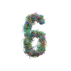 Chaos Swirls 3D Alphabet or PNG Letters