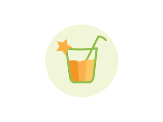 orange jus icon make with vector.