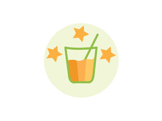 orange jus icon make with vector.