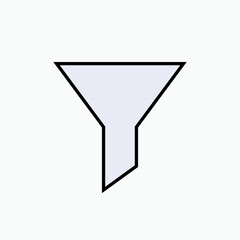 Funnel Icon. Filter, Sort Symbol.    