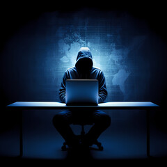 hacker illustration. Generative AI