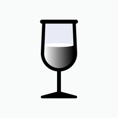 Glass of Drink Icon. Beverages Symbol - Vector