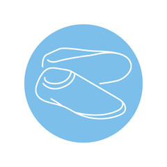 Aqua shoes black line icon. Pictogram for web page