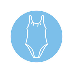 Children's swimwear black line icon. Pictogram for web page