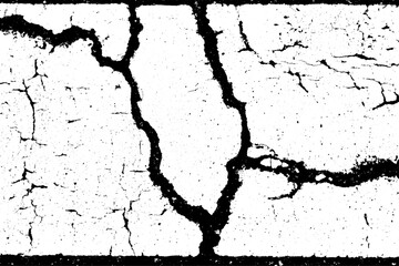 Fototapeta premium crack ground for abstract background on white background