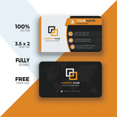 Obraz premium Modern business card template design and round business card design