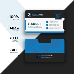 Modern business card template design and round business card design