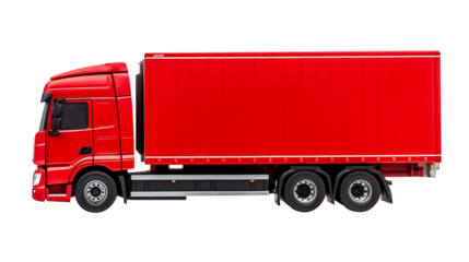 red truck isolated on white