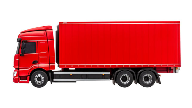 red truck isolated on white