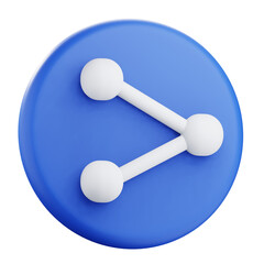 3d share icon illustration