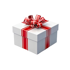 Fototapeta premium 3D gift box, square shape, transparent background