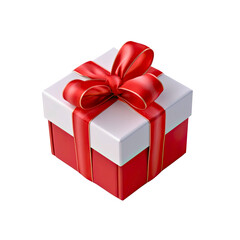 Obraz premium 3D gift box, square shape, transparent background