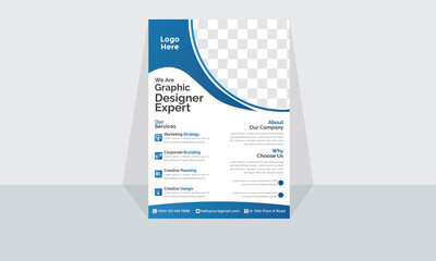 Modern Corporate and Creative Business Flyer Design Template Horizontal Name Flyer Simple and Clean Visiting Flyer Vector illustration Colorful Business Flyer, Brochure Design