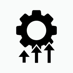 Improvement Direction Icon. Rise Up Symbol - Vector Illustration In Glyph Style for Design and Websites, Presentation or Application.   