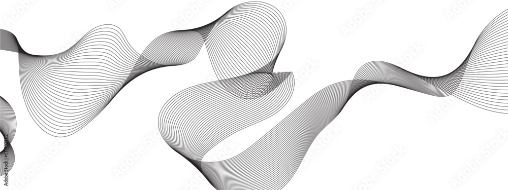 Poster abstract wavy curve lines background. abstract frequency sound wave lines and technology curve lines