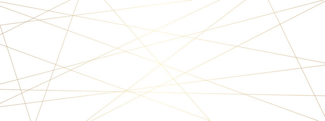 Abstract luxury golden geometric random chaotic lines with many squares and triangles shape background.
