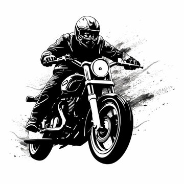 recommend clip art: Biker Illustration. Generative AI
