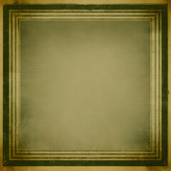 Vintage green paper with a decorative border. Grunge texture with a green hue. Generative AI