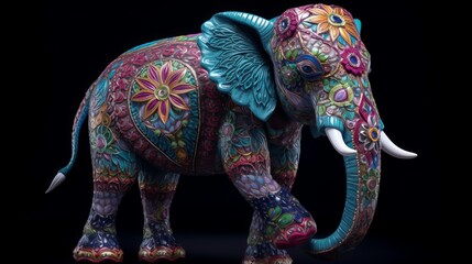 Fototapeta premium Ornate Beautiful Elephant