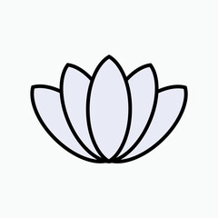 Lotus Icon. Flower Symbol - Vector.   