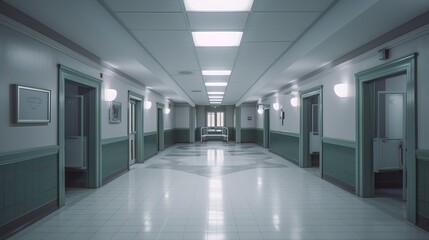 Empty Hospital Corridors
