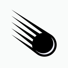 Meteor Icon. Falling Star Symbol - Vector