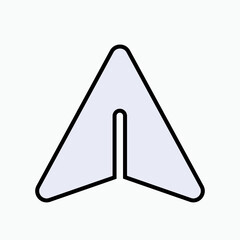 Paper Plane Icon. Kite, Send Message Symbol.   