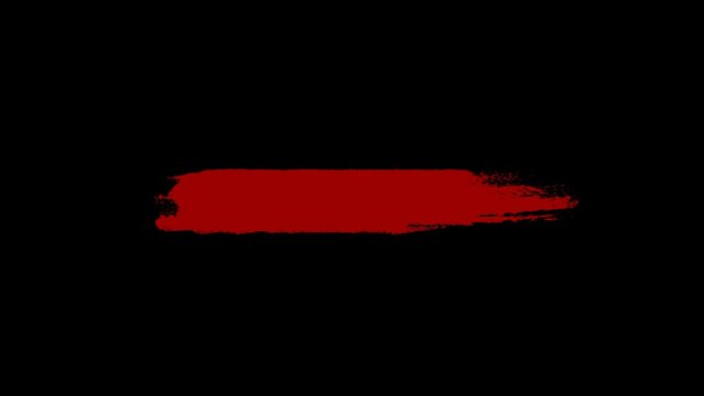 Red brush banner blank header background, alpha channel