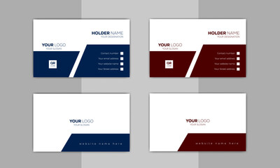 Creative unique, Modern and Corporate business visiting card design template ideas for personal identity stock illustration