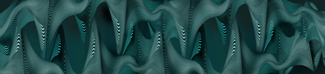 Abstract dark green in parallel lines shapes and textures graphic design 