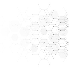 Abstract design element with geometric background of hexagons shape pattern