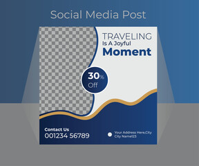  Social Media Design Template Of Travel.